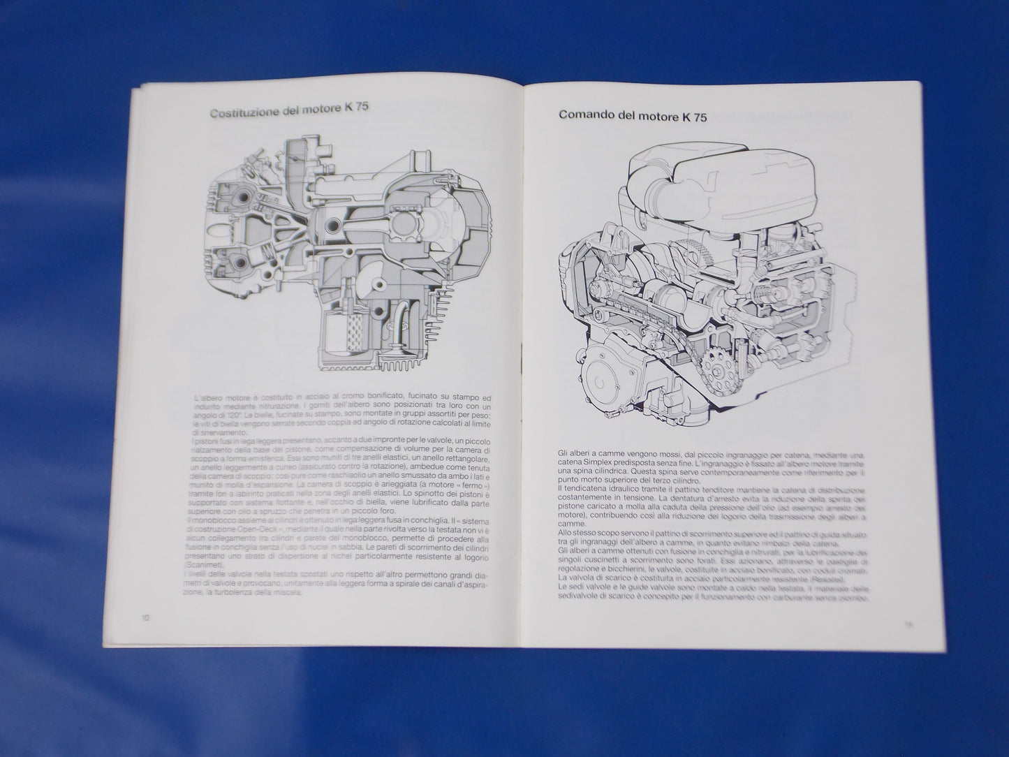BMW K1 K75/S/RT K100LT/RS DEALER SALES PERSON TECHNICAL INFORMATION BOOK ITALIAN - MotoRaider