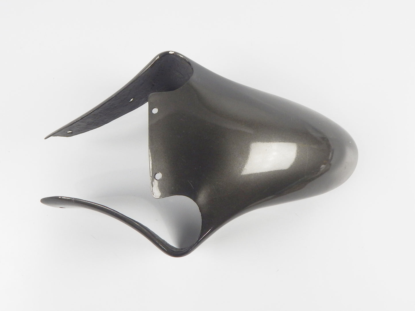 80'S CAGIVA ALAZURRA 65O MUD GUARD FRONT FENDER FIBERGLASS GRAY METALLIC VINTAGE - MotoRaider