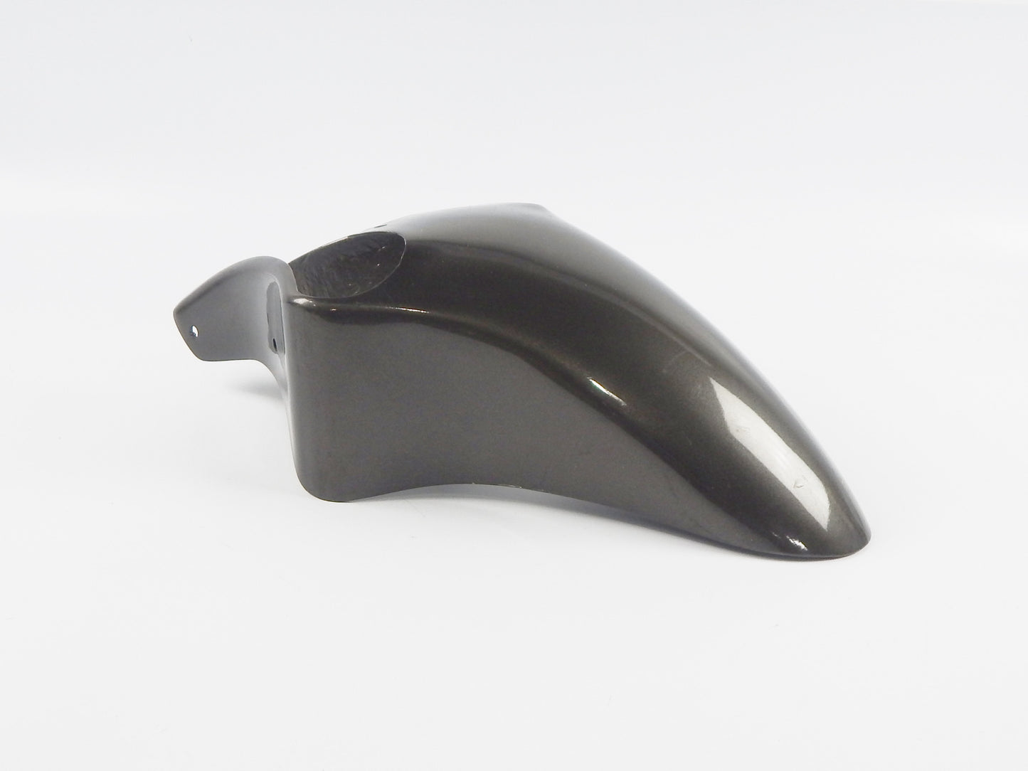 80'S CAGIVA ALAZURRA 65O MUD GUARD FRONT FENDER FIBERGLASS GRAY METALLIC VINTAGE - MotoRaider