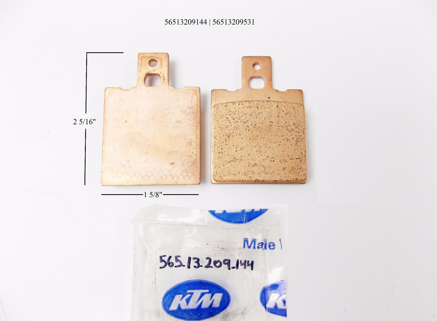 OEM KTM FRONT BRAKE PADS 1 5/8"x2 5/16" BREMBO 8A6/19M5 56513209144|56513209531. - MotoRaider