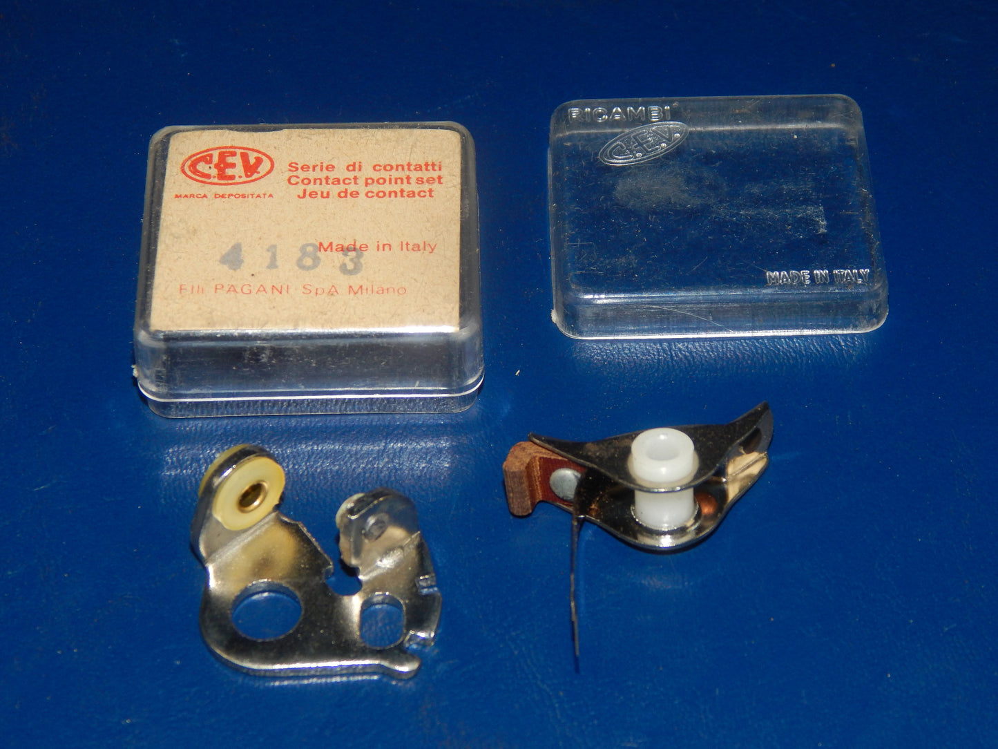 1970's CEV 4183 CONTACT POINT SET VINTAGE MOTORCYCLE MOPED SACHS PAIGGIO DUCATI - MotoRaider