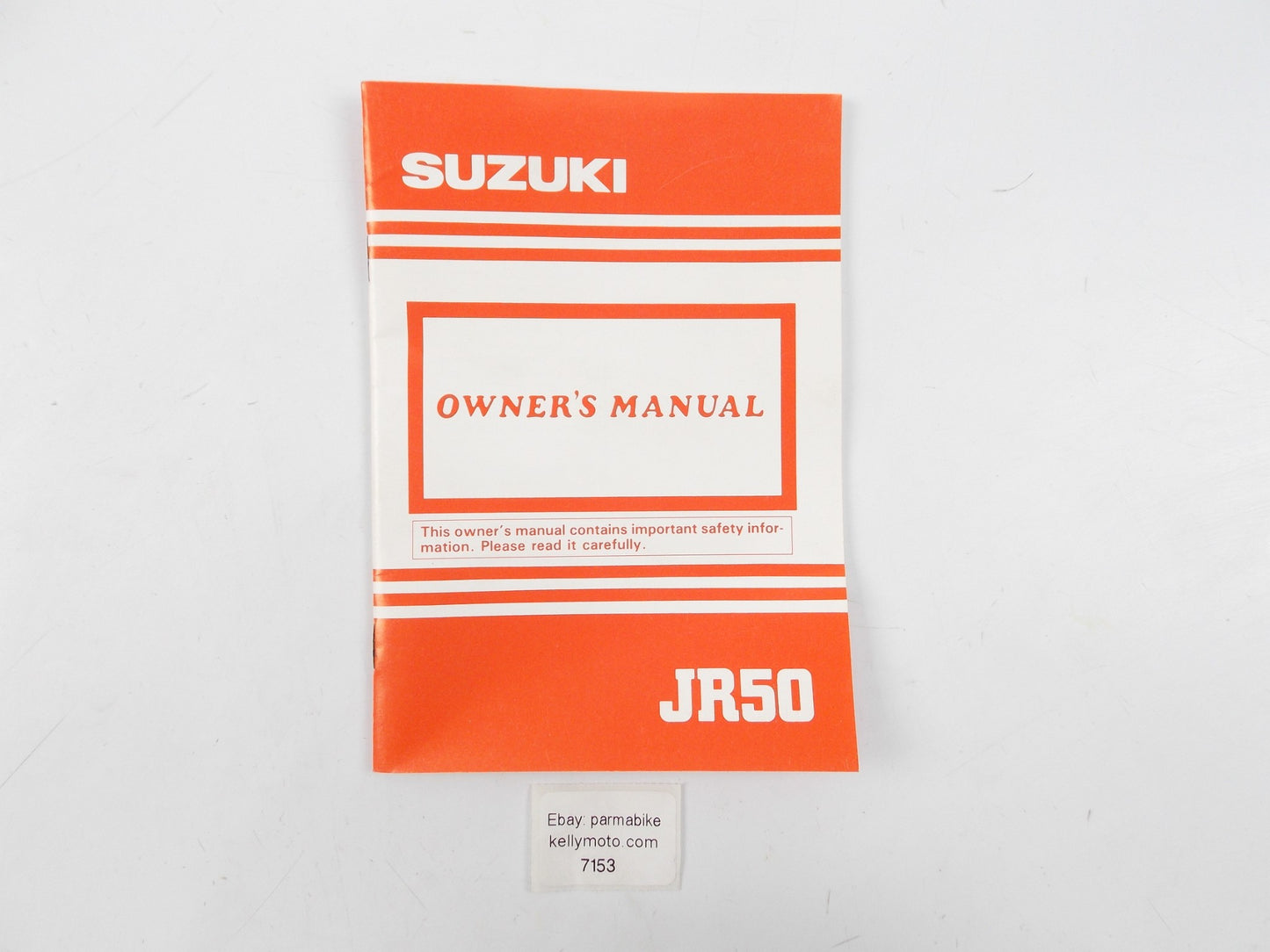 1991 SUZUKI JR50 OWNER USER MANUAL BOOK CATALOG ENGLISH 99011-04439-03A - MotoRaider