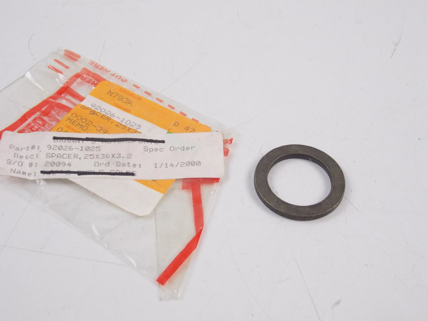 NOS OEM KAWASAKI SPACER 25X36X3.2 1980-1983 KZ750/550/650 ZX750 92026-1025 - MotoRaider