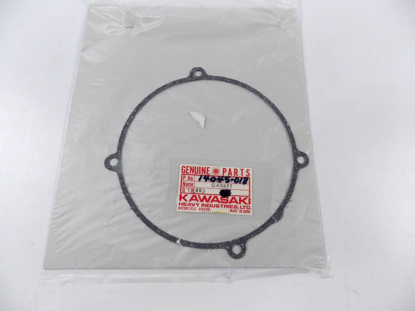 NOS OEM KAWASAKI 1974-1976 \ 1978-1979 KX250 LEFT ENGINE COVER GASKET 14045-018 - MotoRaider