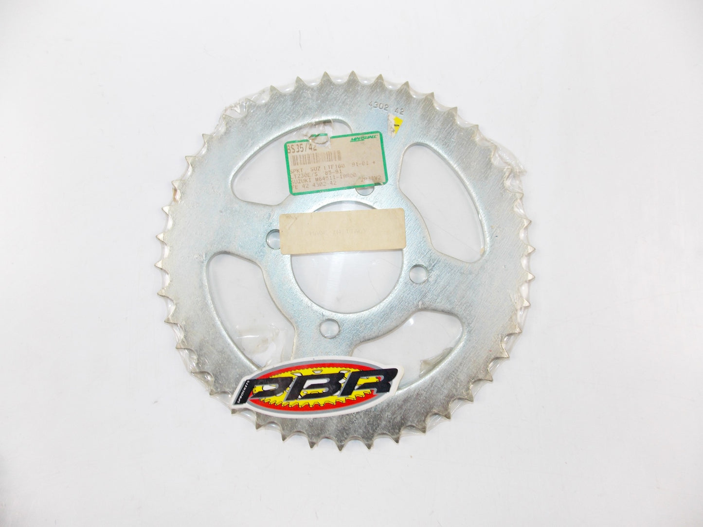 PBR STEEL REAR SPROCKET 42 T SUZUKI 1991-2001 LTF160 4302-42 | 8S35/42 - MotoRaider