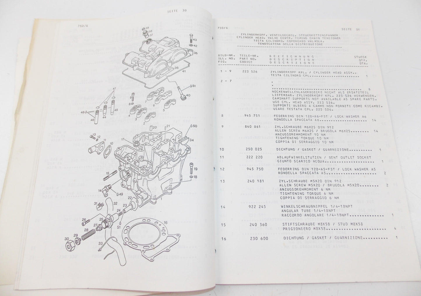 '91 APRILIA PEGASO 650 MOTOR 655 E ROTAX ENDURO SPARE PARTS CATALOG MANUAL BOOK - MotoRaider