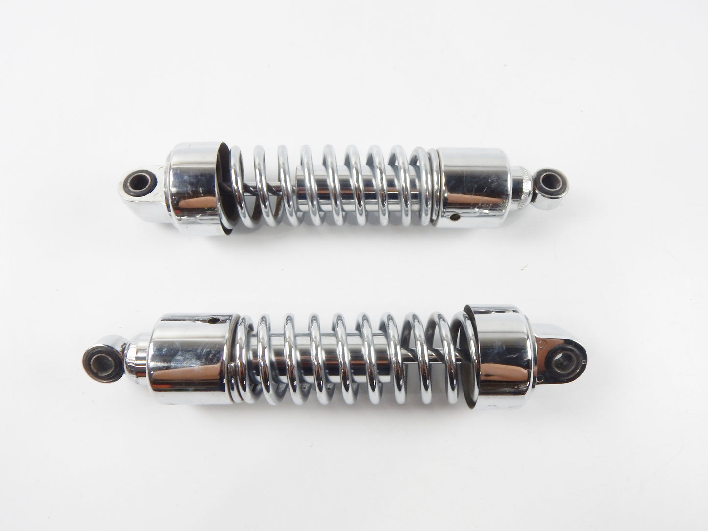 REAR SUSPENSION CHROME SHOCK ABSORBER CRUISER CUSTOM CHOPPER HONDA YAMAHA 12.5" - MotoRaider