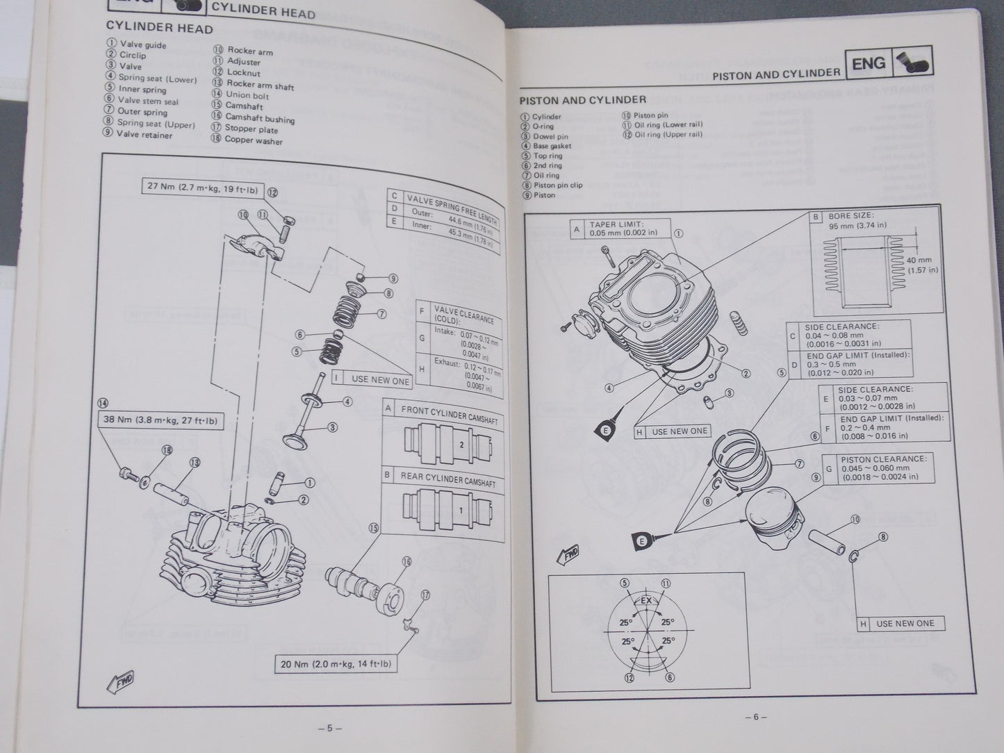YAMAHA 1986 XV1000 SERVICE INFORMATION MANUALBOOK ENGLISH # 2AE-SE1 - MotoRaider