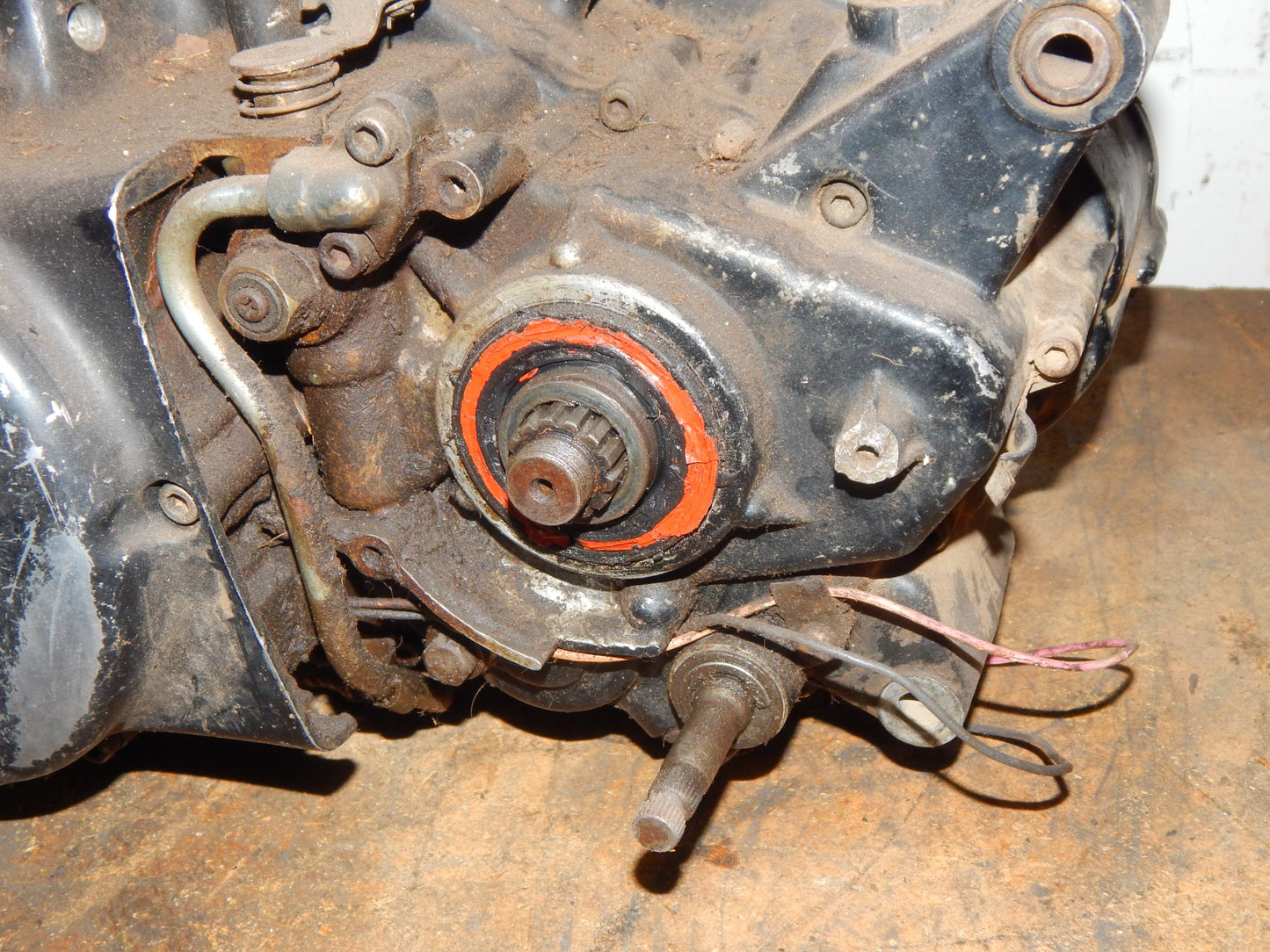 1977 YAMAHA TT500 ENGINE MOTOR 1T1-001161 CRANK CASES CYLINDER HEAD GEARBOX - MotoRaider