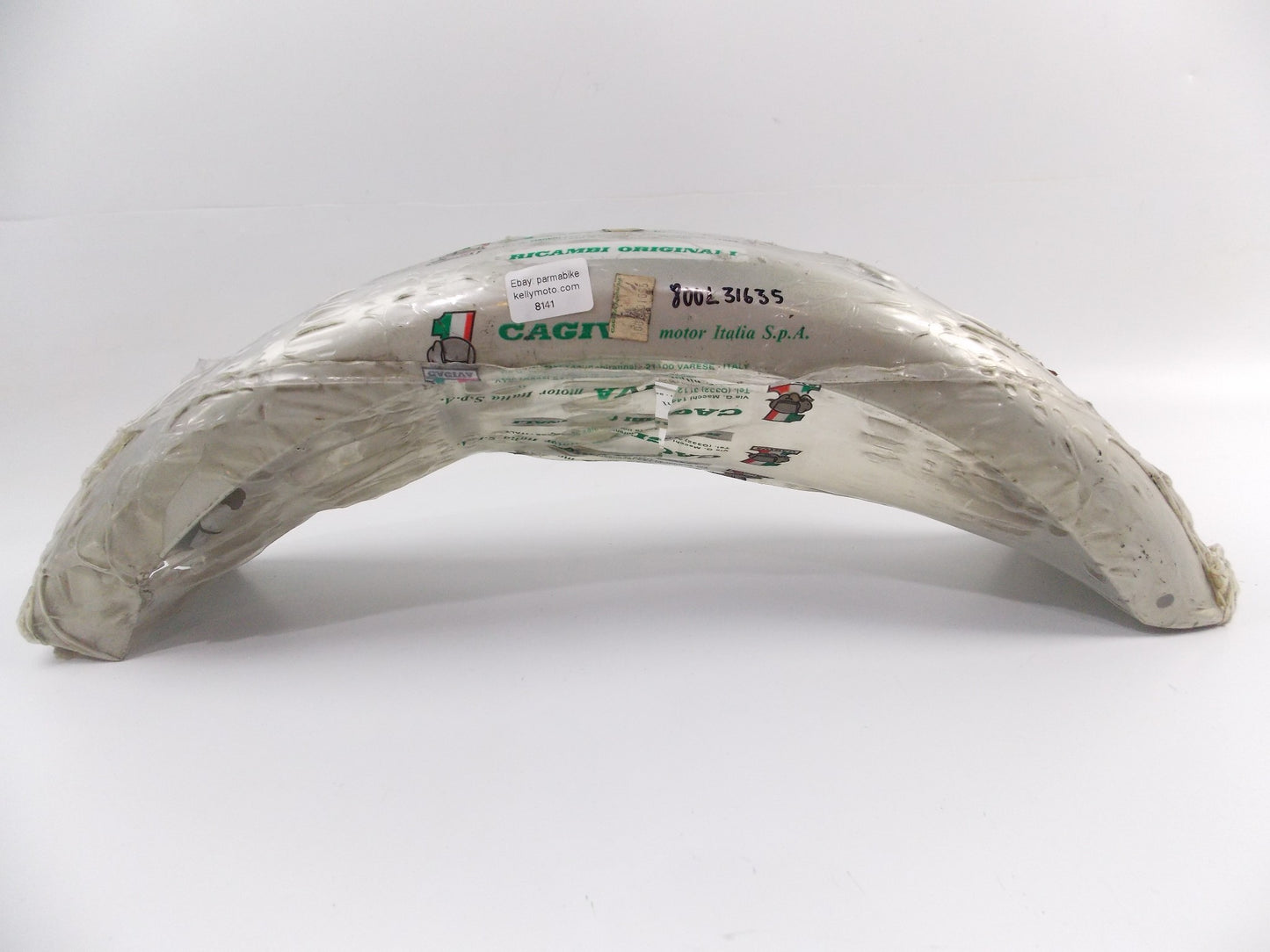 NOS OEM CAGIVA GREY SILVER REAR FENDER METAL 800L31635 - MotoRaider