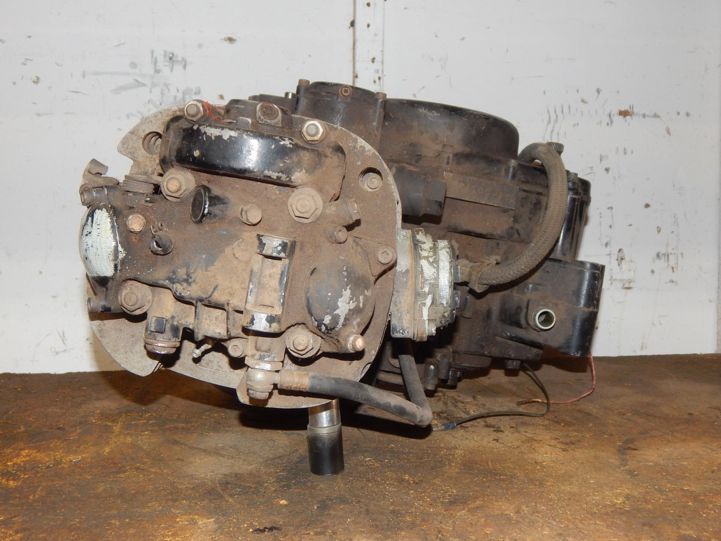 1977 YAMAHA TT500 ENGINE MOTOR 1T1-001161 CRANK CASES CYLINDER HEAD GEARBOX - MotoRaider