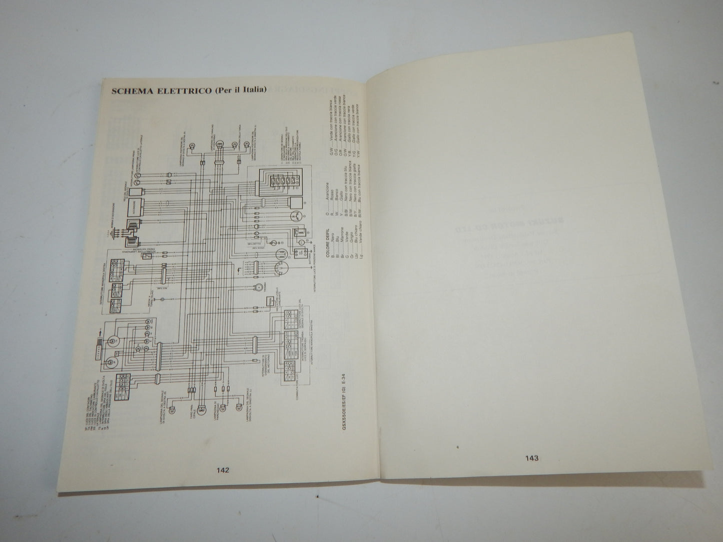 1985 SUZUKI GSX550-E/ES/EF USER OWNER MANUAL BOOK 99011-43423-009 MULTI LANGUAGE - MotoRaider