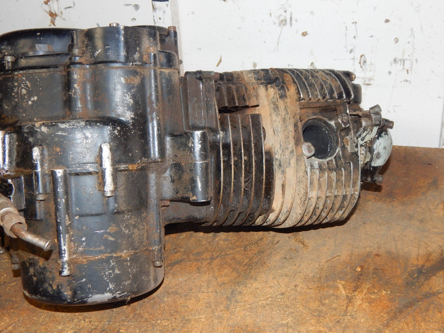 1977 YAMAHA TT500 ENGINE MOTOR 1T1-001161 CRANK CASES CYLINDER HEAD GEARBOX - MotoRaider
