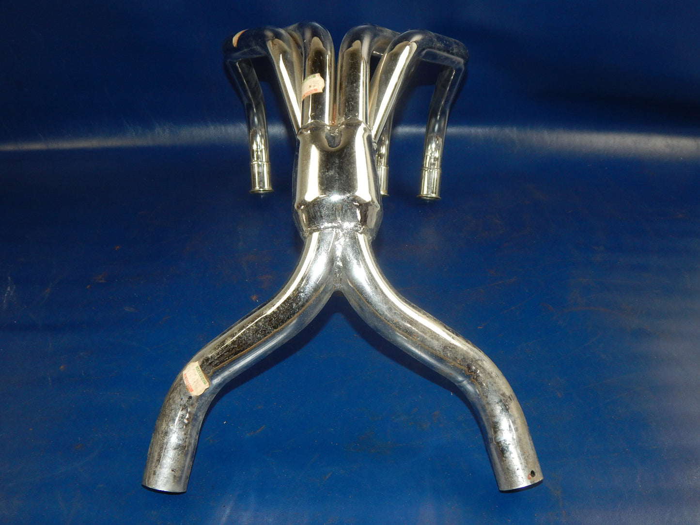 HONDA CB400 MARVING 4 in 2 CHROME HEADER PIPE EXHAUST MUFFLER H-400 VINTAGE CAFE - MotoRaider