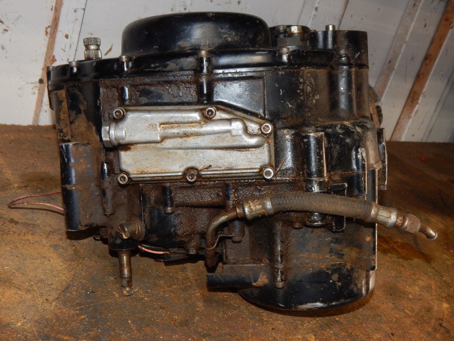 1977 YAMAHA TT500 ENGINE MOTOR 1T1-001161 CRANK CASES CYLINDER HEAD GEARBOX - MotoRaider