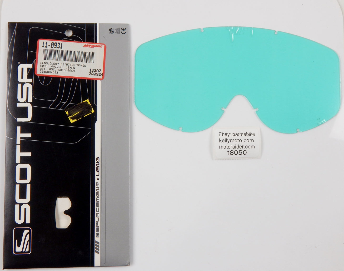 SCOTT USA GOGGLES BLUE LENS SHIELD VISOR 89/87/83 40.5.806.541.0.100 VINTAGE - MotoRaider