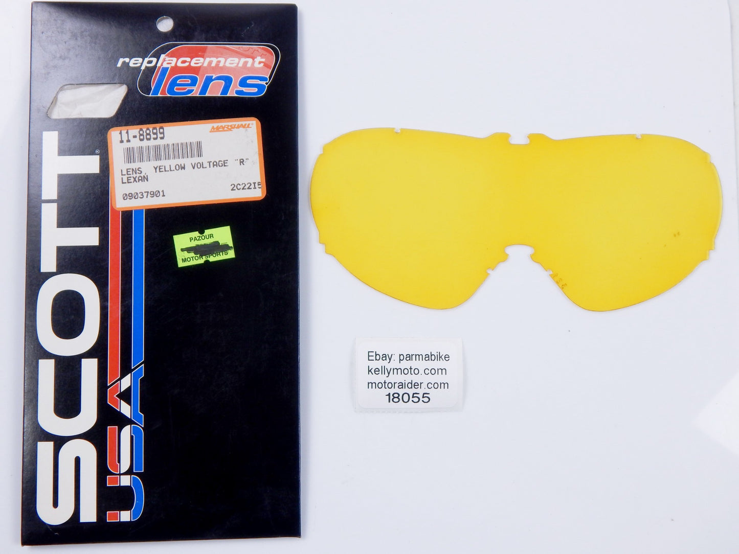 SCOTT GOGGLE YELLOW LENS VOLTAGE R 09037901 09-0379-01-0-AMB VINTAGE CROSS TRIAL - MotoRaider