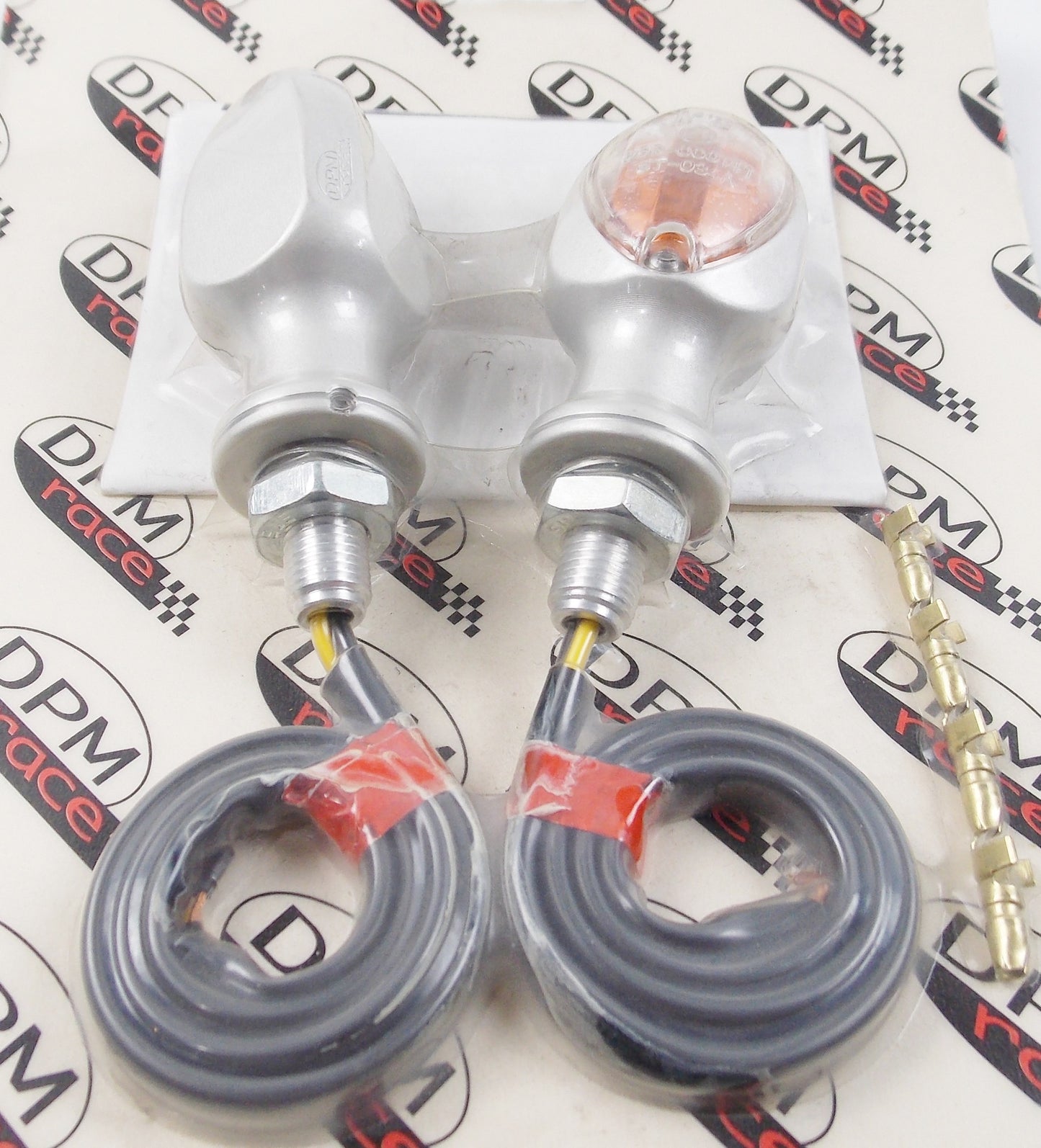 DE PRETTO MOTO SPEEDLIGHT BLINKER TURN SIGNAL ALLOY SILVER R-0415A HONDA DUCATI - MotoRaider