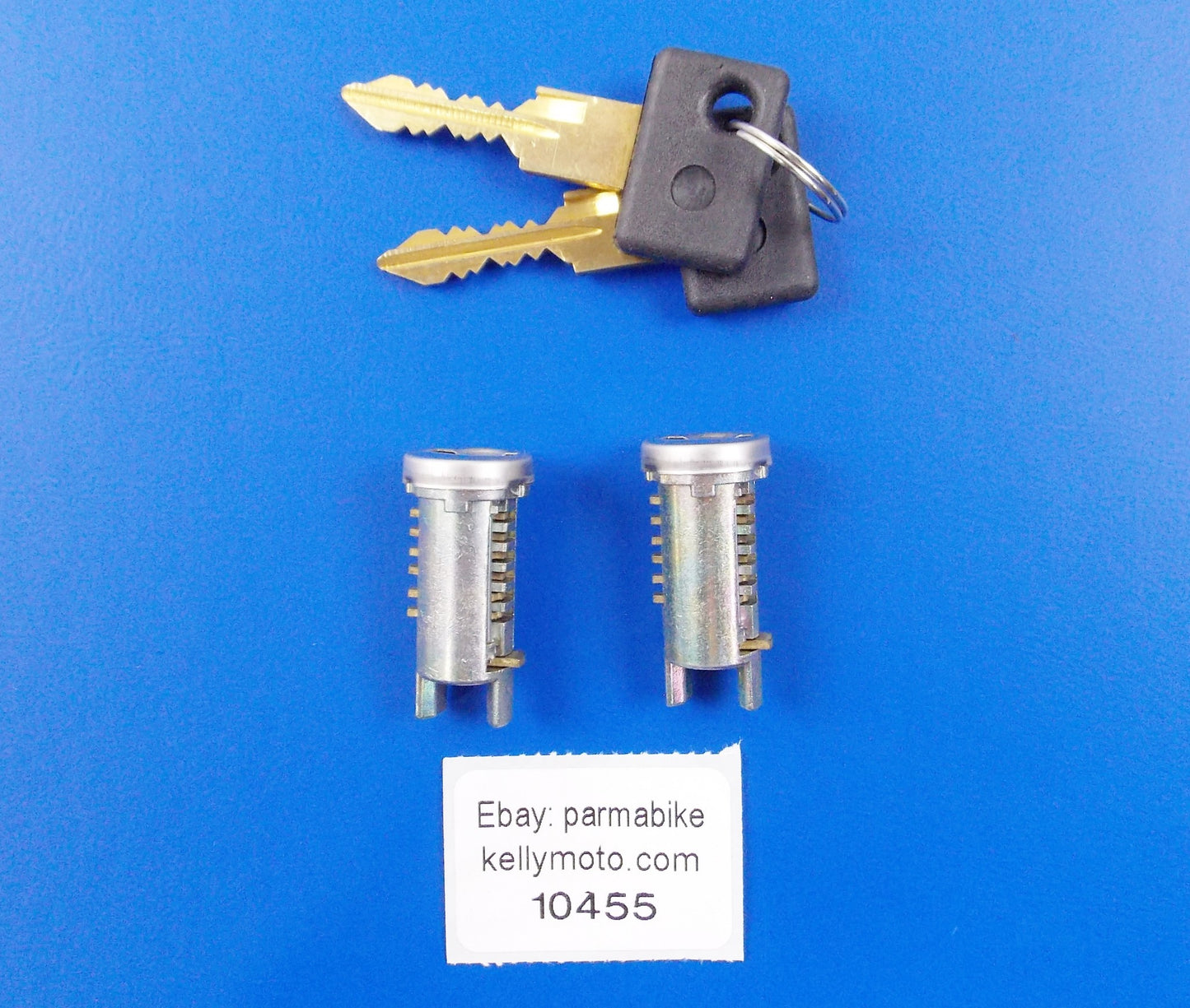 MOTORCYCLE MOPED SCOOTER UNIVERSAL CYLINDER LOCKS WITH KEYS GLOVE TOOL BOX - MotoRaider