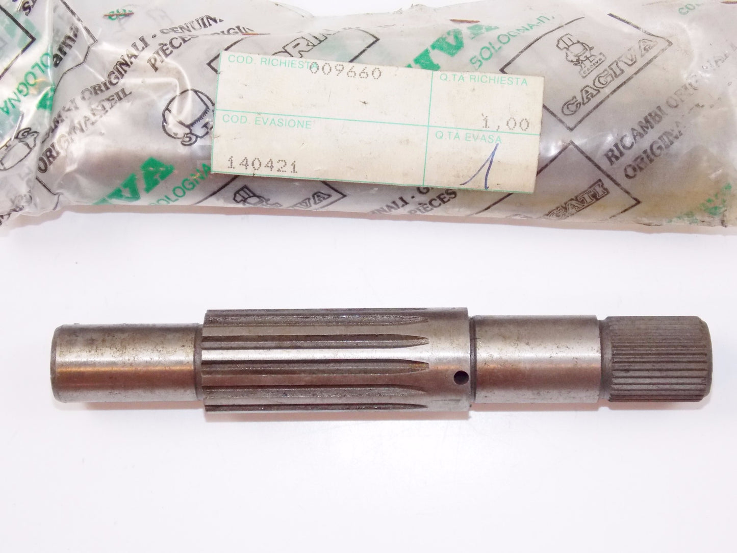 NOS OEM CAGIVA MORINI 1980's 125 KICK STARTING SHAFT AXLE 140421 - MotoRaider