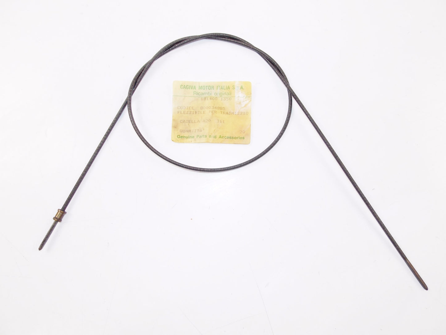 NOS CAGIVA 1985 ALETTA ROSSA/ELEFANT 125 WSXT SPEEDOMETER INNER CABLE 800034885 - MotoRaider
