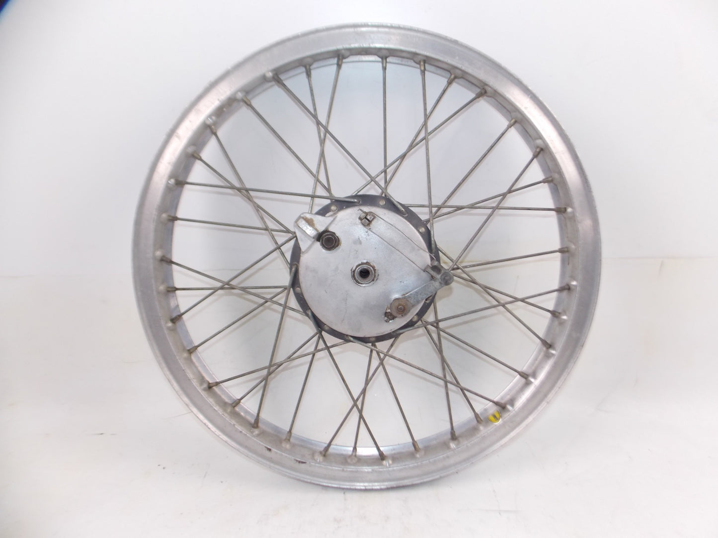 1970's HUSQVARNA FRONT WHEEL 21" AKRONT RIM SPOKES HUB BRAKE PLATE VINTAGE - MotoRaider