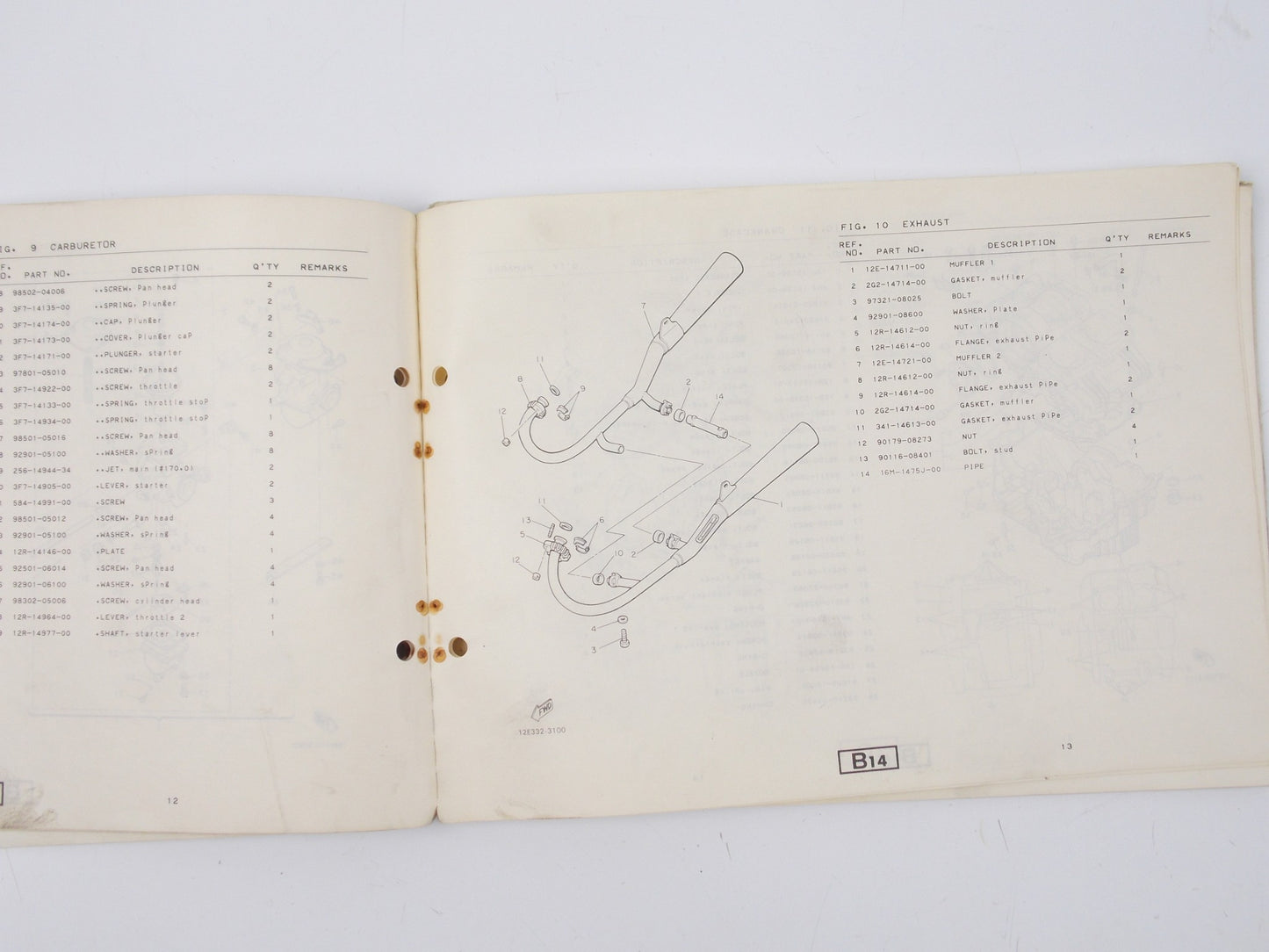 OEM YAMAHA 1980 XS400 ENGLISH PARTS CATALOG BOOK MANUAL PAMPHLET 1212E-341E1 - MotoRaider