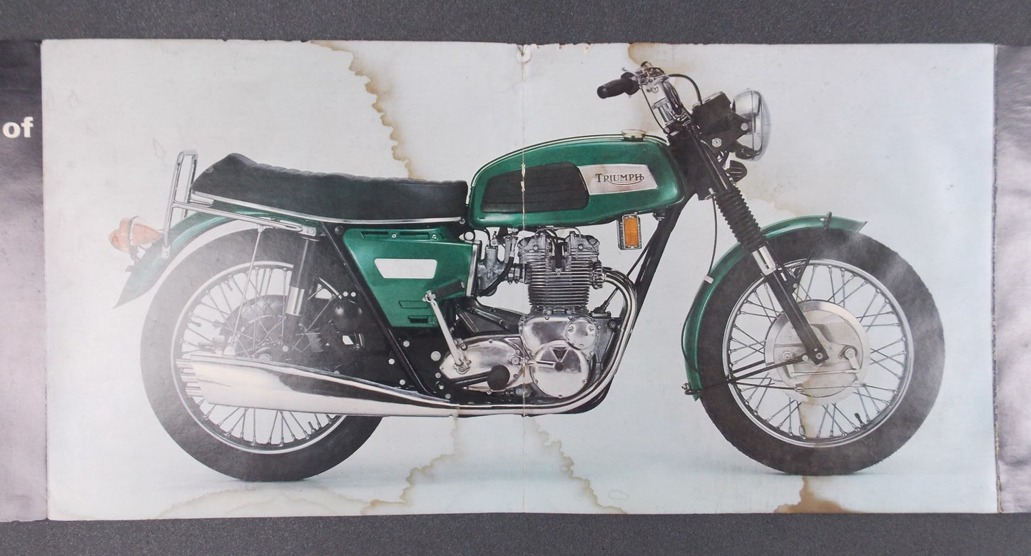 1970's TRIUMPH TRIDENT 750cc DEALER PAMPHLET BROCHURE ADVERTISEMENT - MotoRaider