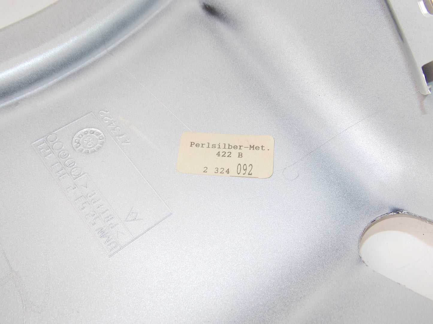 NOS OEM BMW 1992-01 R1100-RS BACK TAIL UPPER DRILLED 678 PERLSILBER 52532324092 - MotoRaider