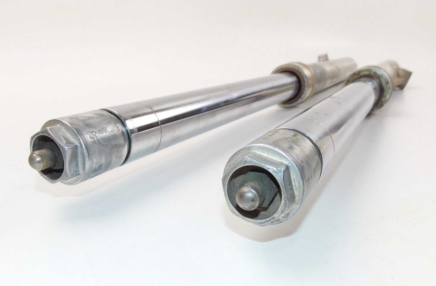 1979 SUZUKI PE RM 250 FRONT FORK SUSPENSION TUBES SLIDERS CAPS - MotoRaider