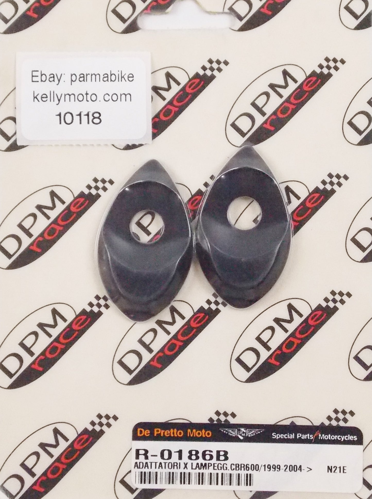 DE PRETTO MOTO HONDA ADAPTERS INDICATORS TURN SIGNAL CNC ALUMINUM BLACK R-0186B - MotoRaider