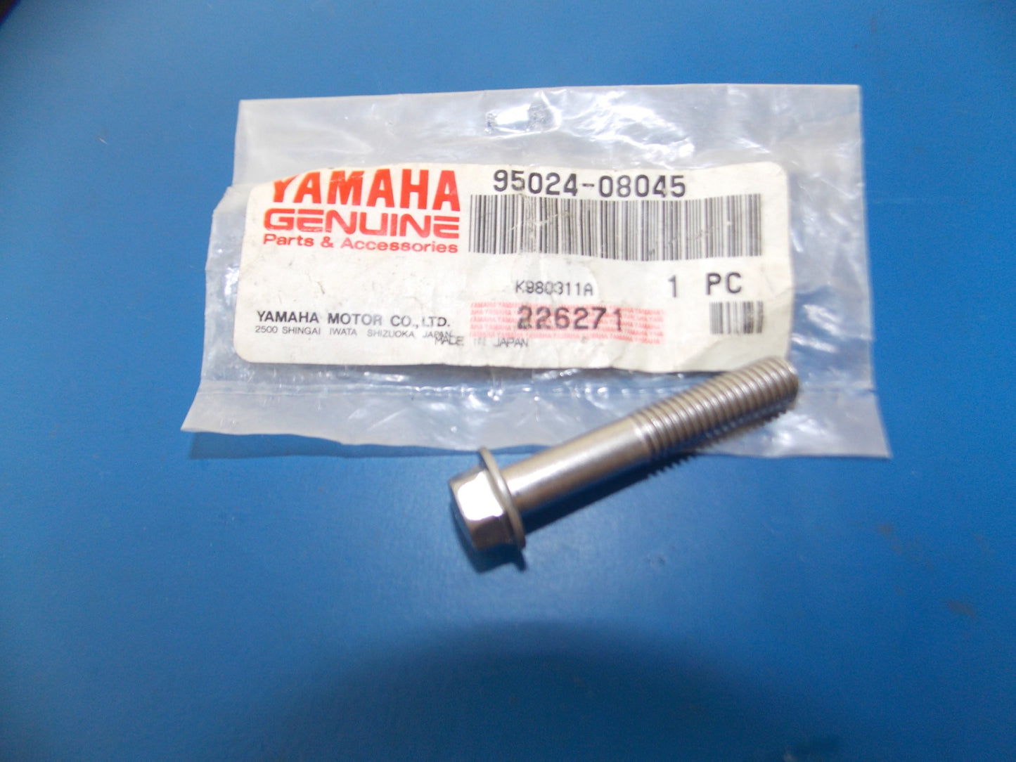 NOS YAMAHA 1995-2006 XV1100/750 YZ250/450 FLANGE BOLT 95024-08045 - MotoRaider
