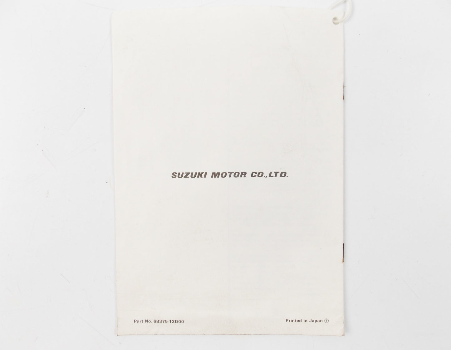 SUZUKI DR650-R/RS ENGINE STARTING PROCEDURE MANUAL BOOK CATALOG 68375-12D00 - MotoRaider