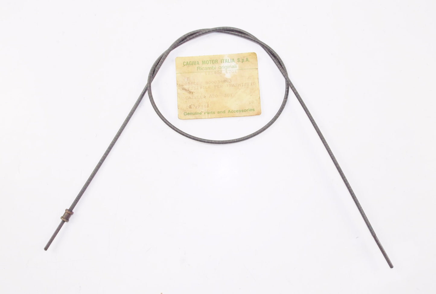 NOS CAGIVA 1985 ALETTA ROSSA/ELEFANT 125 WSXT TACHOMETER INNER CABLE 800034883 - MotoRaider