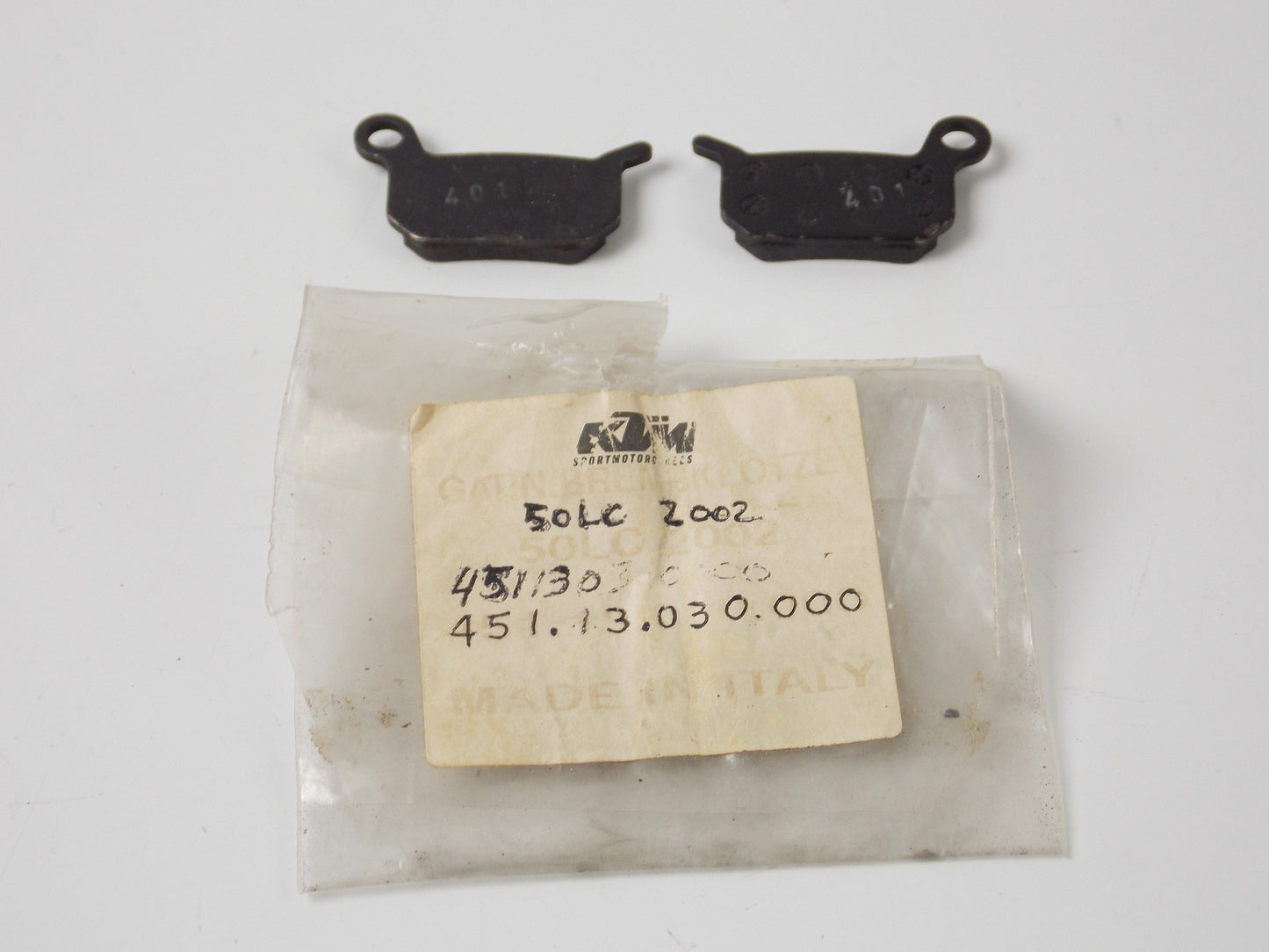 NOS OEM KTM 2002 50LC FRONT BRAKE PADS 45113030000 | 451-13-030-000 - MotoRaider