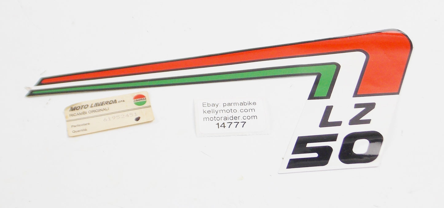 OEM LAVERDA LZ 50 RH FUEL TANK STICKER DECAL EMBLEM MARK 61952451 | 61 952 451 - MotoRaider