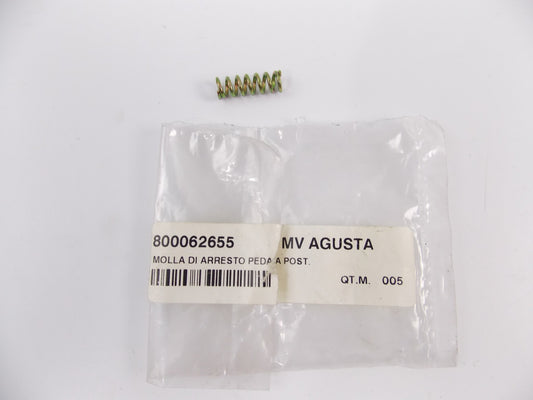 NOS OEM 1990-1999 CAGIVA MITO EV PLANET REAR FOOTBOARD SPRING 800062655 - MotoRaider