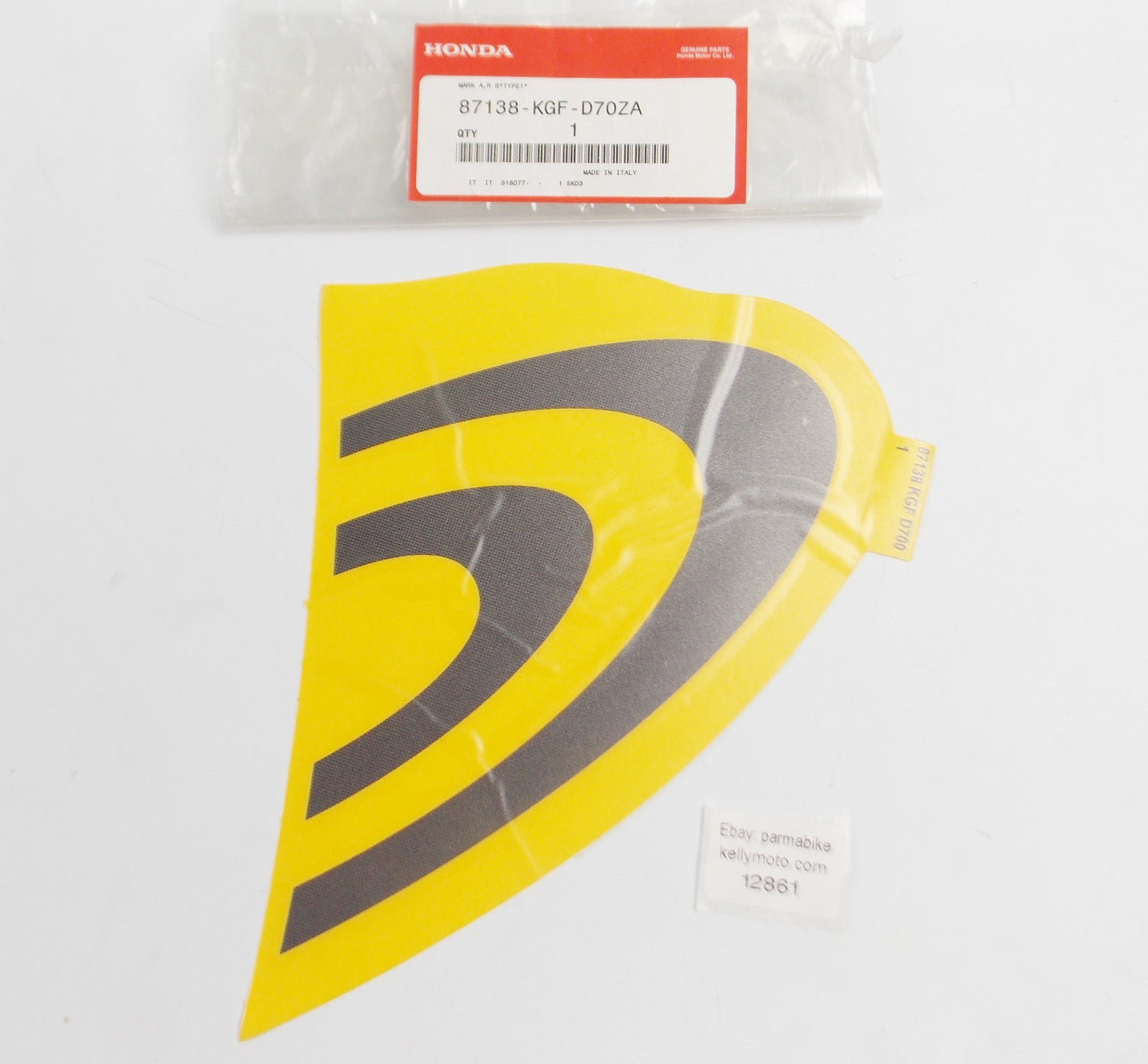 OEM HONDA 2004-05 NES125/150 MARK A. DECAL R. BODY COVER TYPE 1 87138-KGF-D70ZA - MotoRaider