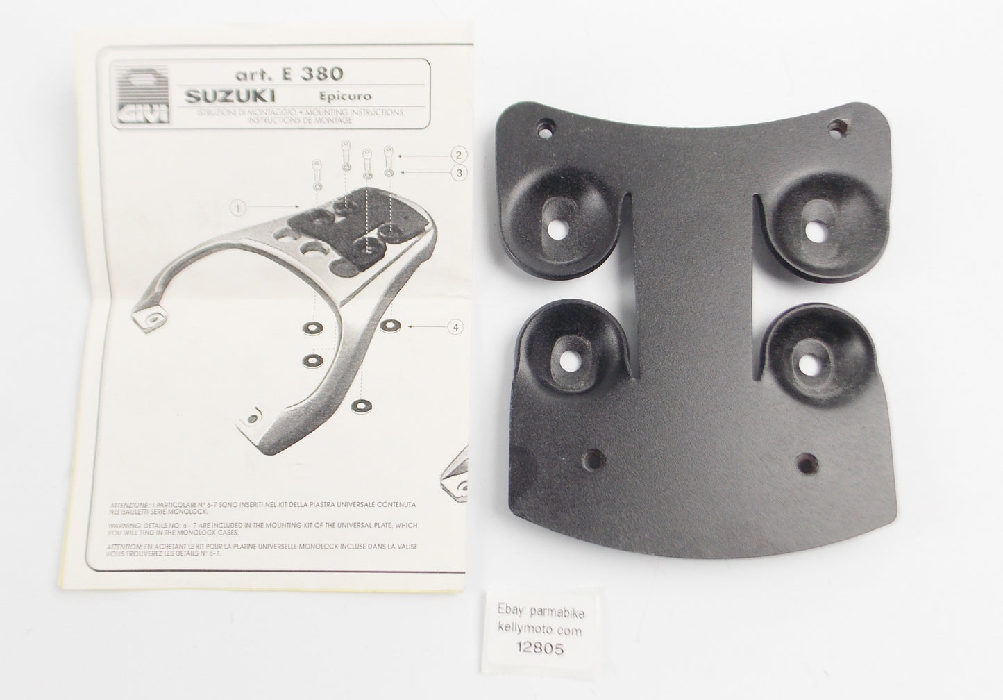 GIVI E380 1998-2001 SCOOTER EPICURO 125 LUGGAGE ATTACHMENT PLATE TOP CASE RACK - MotoRaider