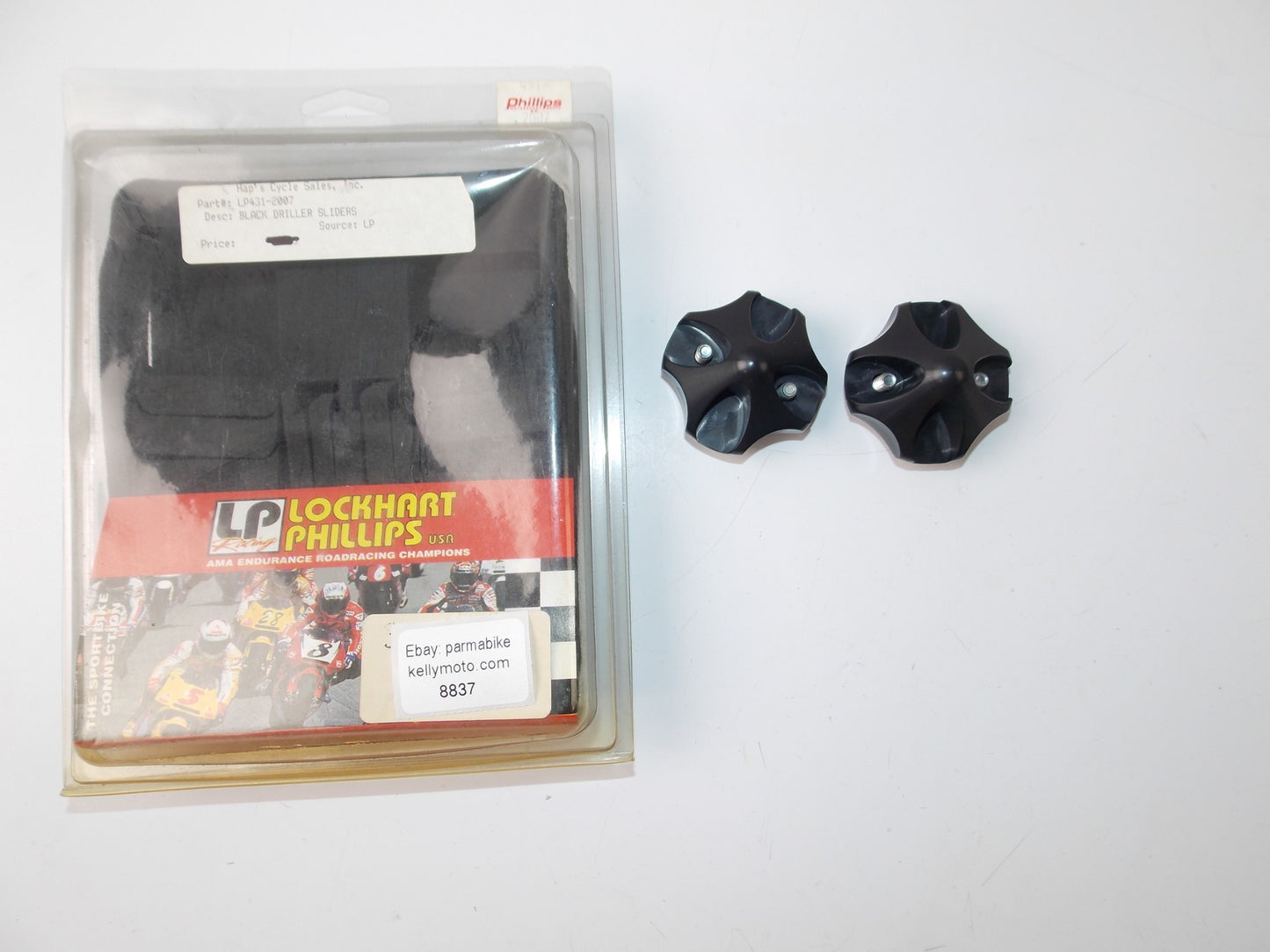 LOCKHART PHILLIPS SUZUKI 2006-2007 GSXR BLACK DRILLER FRAME SLIDERS LP431-2007 - MotoRaider