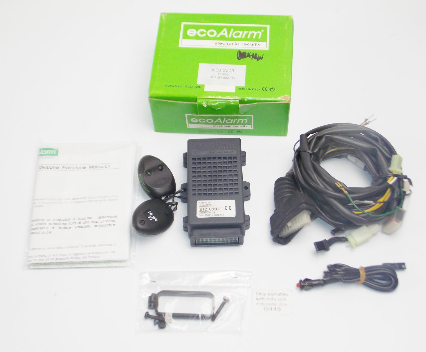 ECO ALARM 6.03.2203 ELECTRONIC ANTI-THEFT SECURITY SYSTEM HONDA 2003 HORNET 600 - MotoRaider
