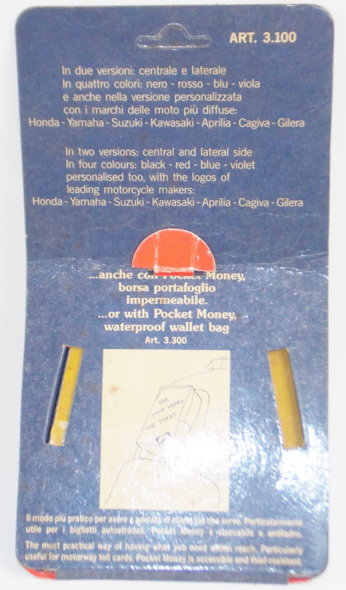 1980's AMA ART.3.100 SPORT FUEL GAS TANK PROTECTOR PAD BLUE YAMAHA - MotoRaider