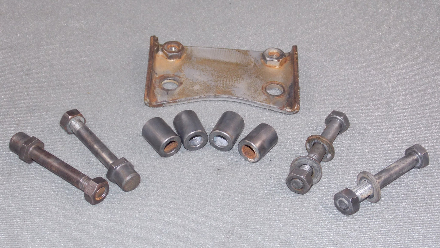 1973 PUCH GS 175 FRONT FENDER MUDDER MOUNTING BRACKET PLATE+BOLTS+SPACERS MC GS - MotoRaider