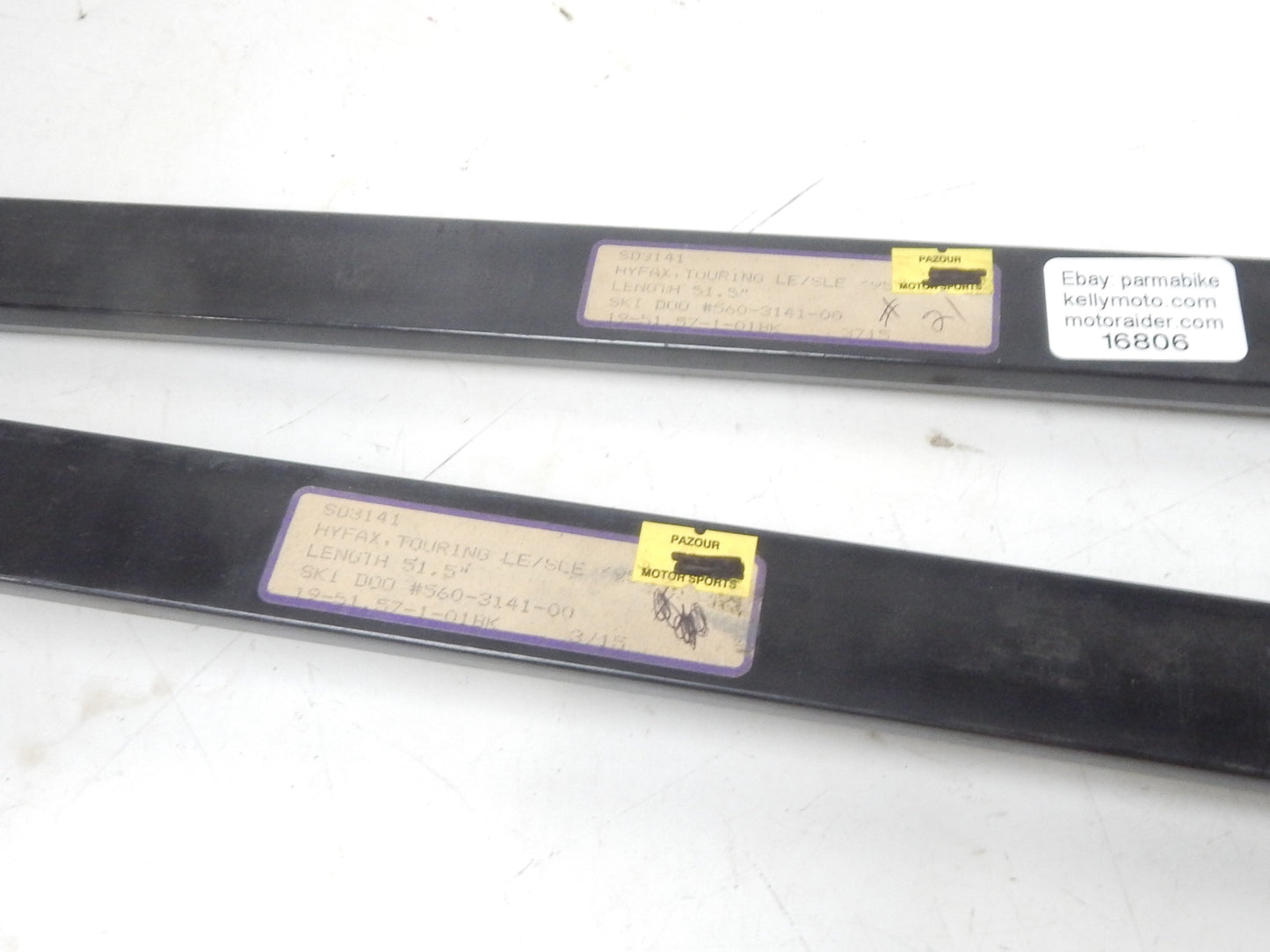 SNOWMOBILE MARSHALL SD3141 HYFAX PAIR SLIDERS TOURING LE/SLE 1995 # 560-3141-00 - MotoRaider