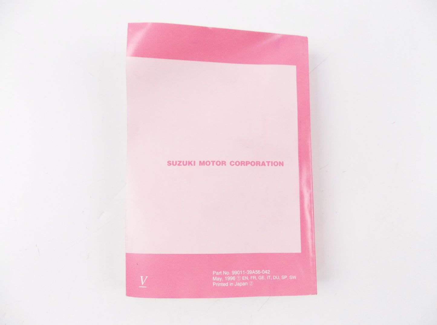 1996 SUZUKI VS80OGL VS600GL OWNER USER MANUAL BOOK CATALOG 99011-39A56-042 - MotoRaider