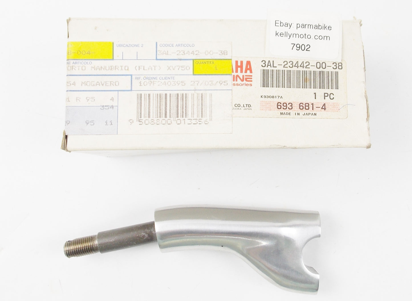 NOS OEM 1988-1997 YAMAHA XV750 HANDLEBAR HOLDER CLAMP RISER 3AL-23442-00-38 - MotoRaider