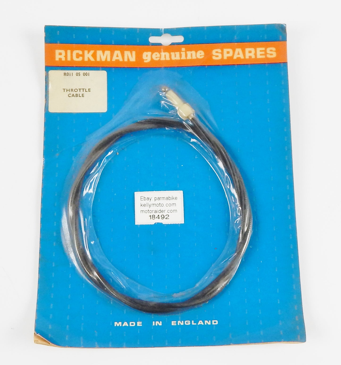 1974 ZUNDAPP RICKMAN 125 ENDURO THROTTLE ACCELERATOR CABLE R011-05-001 - MotoRaider