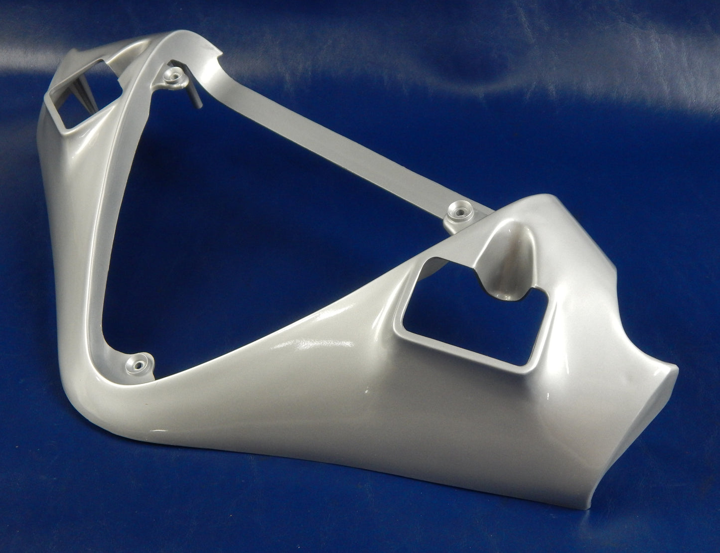 OEM MALAGUTIF12 2.5 DISC BRAKE UPPER HANDLEBAR FAIRING COVER POLISHED SILVER - MotoRaider