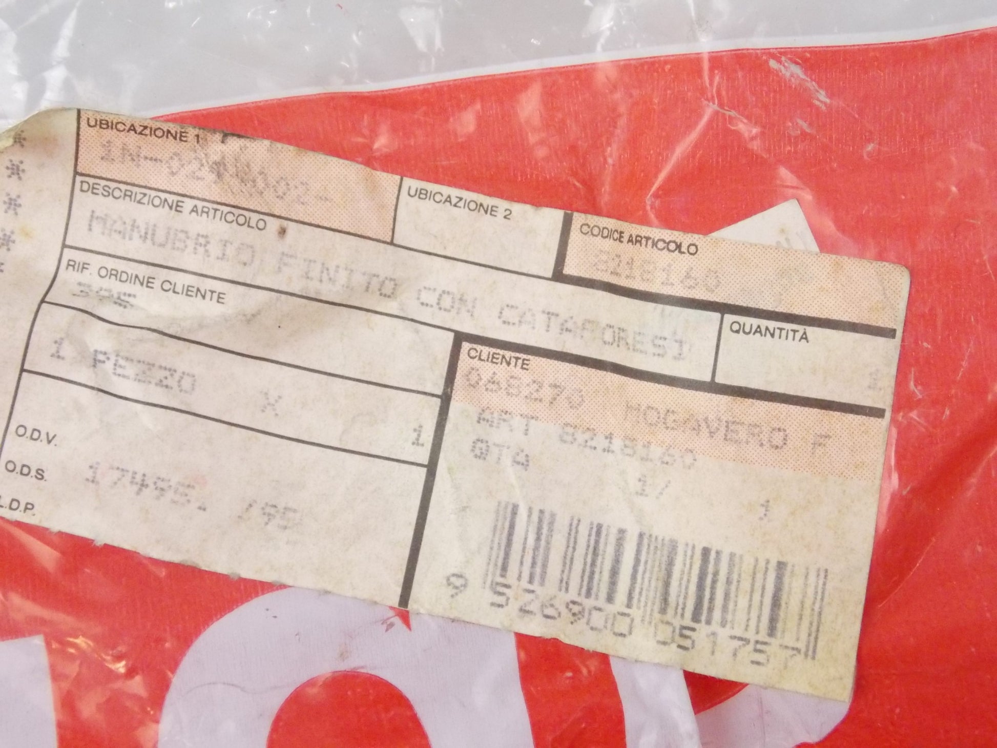 NOS OEM 1996-1998 SCOOTER APRILIA 50 AMICO BLACK HANDLEBAR STEERING AP8218160 - MotoRaider