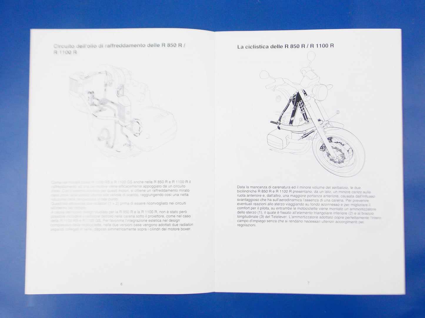 ORIGINAL BMW 1994 R850 1100R DEALER SALES FORCE TECHNICAL INFORMATION ITALIAN - MotoRaider